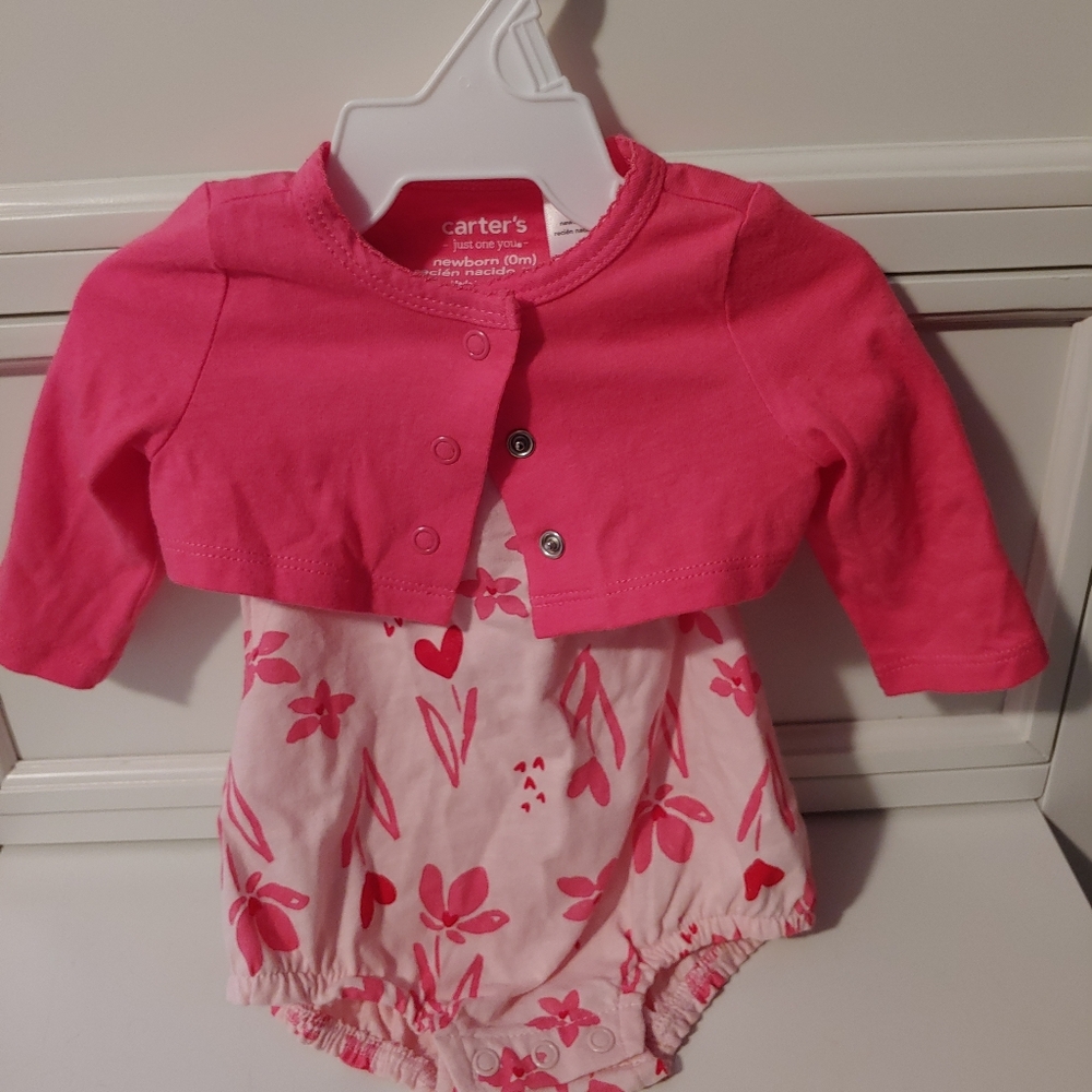 Carter's Pink Floral Baby Outfit
